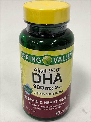 Spring Valley Algal-900 DHA 30 Softgels