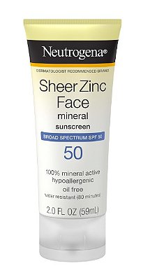 Neutrogena Sheer Zinc Dry-Touch Face Sunscreen with SPF 50