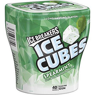 Ice Breaker Ice Cubes Sugar Free Mint Crystal Gum - Consumos da