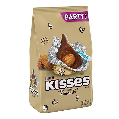 Hershey's Kisses Milk Chocolate with Almonds Party Bag