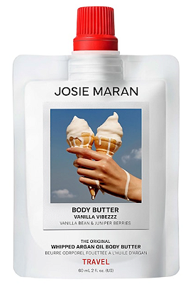 Josie Maran Mini Vanilla Vibezzz - Whipped Argan Oil Refillable Firming Body Butter