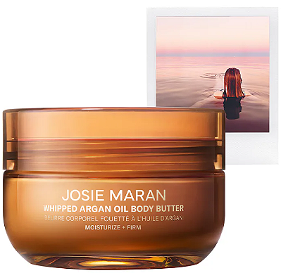 Josie Maran Vanilla Bean - Whipped Argan Oil Refillable Firming Body Butter Jar
