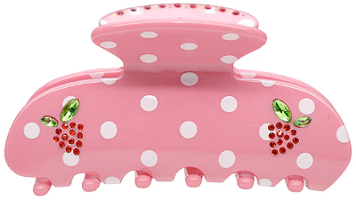 Emi Jay Sweetheart Hair Claw Clip in Lychee Berry Dot