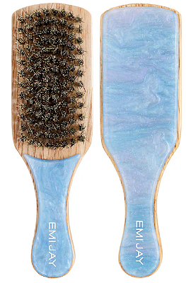 Emi Jay Mini Boar Bristle Hair Brush Blue Sugar