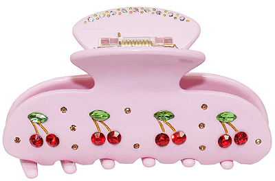 Emi Jay Sweetheart Hair Claw Clip in Pink Cherry Pie