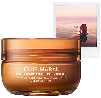 JOSIE MARAN Vanilla Bean - Whipped Argan Oil Refillable Firming Body Butter Jar