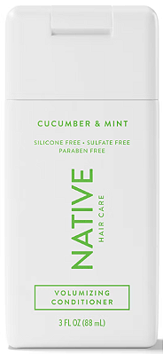 Native Travel Size Vegan Cucumber & Mint Volume Conditioner, Clean, Sulfate, Paraben and Silicone Free