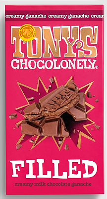 Tony's Chocolonely Filled Creamy Milk Ganache Bar