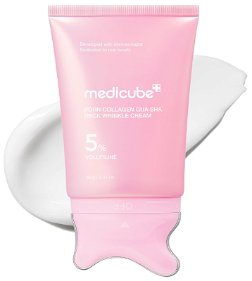 medicube PDRN Collagen Gua Sha Neck Wrinkle Cream - Firming, Contour Care