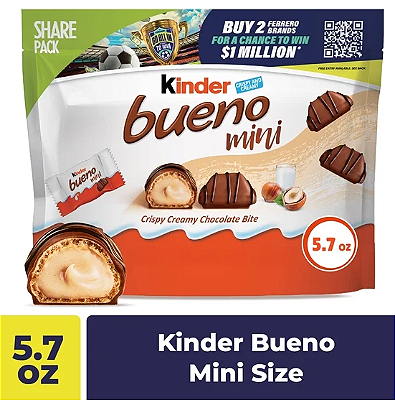 Kinder Bueno Mini Chocolate Bites with Crispy Wafer and Hazelnut Cream