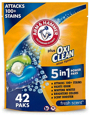 ARM & HAMMER Plus OxiClean 5-in-1 Laundry Detergent Paks