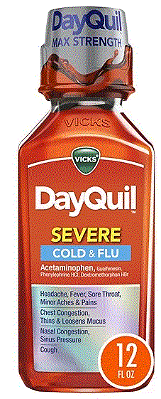 Vicks DayQuil SEVERE Cold & Flu Liquid, Cold and Flu Medicine for Adults