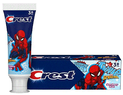 Crest Kid's Toothpaste, featuring Marvel's Spiderman, Strawberry