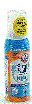 ARM & HAMMER Simply Saline Daily Care Drug-Free Mist for Nasal Congestion Relief