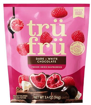 Tru Fru Freeze Dried Raspberries in Dark & White Chocolate