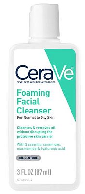 CeraVe Foaming Face Wash with Hyaluronic Acid and Niacinamide for Oily Skin