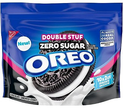 OREO Double Stuf Zero Sugar Chocolate Sandwich Cookies, 10 Snack Packs
