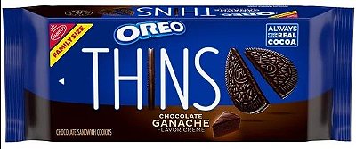 OREO Thins Chocolate Ganache Creme Chocolate Sandwich Cookies, Family Size