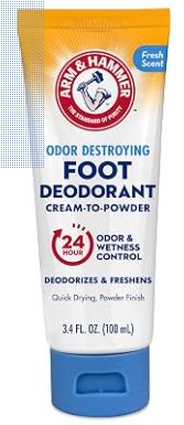 Arm & Hammer Cream to Powder Foot Deodorant, Sweat & Odor Control