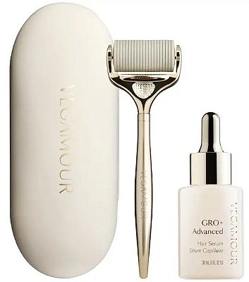 Vegamour GRO+ Advanced Hair Serum and Dermaroller Set