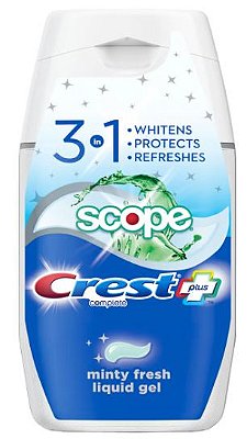 Crest Complete Plus Scope 3-In-1 Fluoride Whitening Liquid Gel Toothpaste