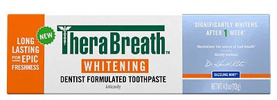 TheraBreath Whitening Toothpaste, Peroxide-Free & Anticavity, Dazzling Mint