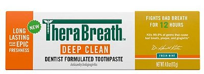 TheraBreath Deep Clean Toothpaste, Helps Fight Bad Breath, Fresh Mint
