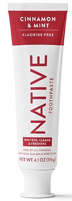 Native Cinnamon Mint Fluoride-Free Sodium Lauryl Sulfate-Free Whitening Toothpaste