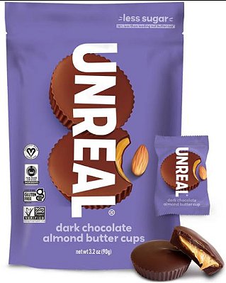 UNREAL Dark Chocolate Almond Butter Cups Candy