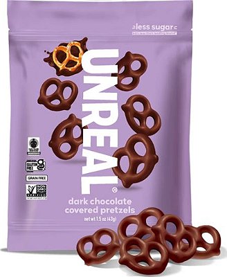 Unreal Dark Chocolate Covered Pretzels Snack Size
