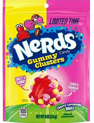 NERDS Gummy Clusters Candy, Cherry Lemonade, Crunchy and Gummy