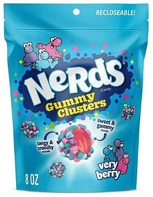 NERDS Gummy Clusters, Candy, Very Berry, Crunchy and Gummy