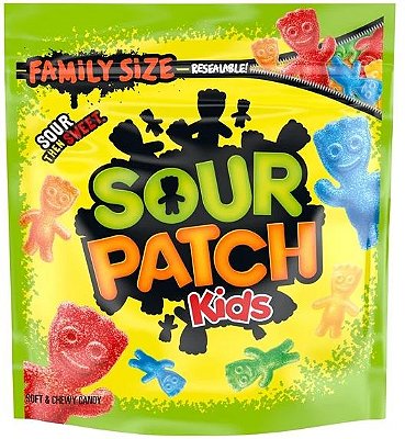 SOUR PATCH KIDS Soft & Chewy Gummy Candy, Family Size, Bulk Cand