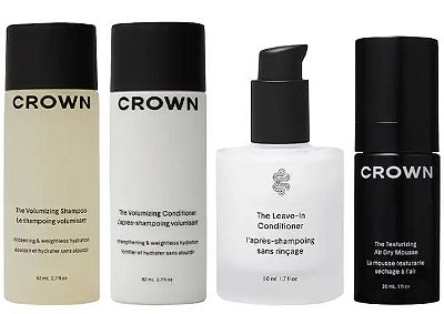 Crown Affair The Mini Air Dry Mousse Ritual Hair Set for Volume and Texture