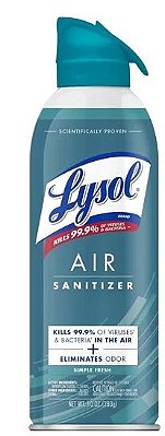 Lysol Air Sanitizer Spray, Air Sanitizer and Bacterial Odor Eliminating, Simple Fresh