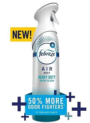 Febreze Air Mist Air Freshener Spray, Heavy Duty Crisp Clean