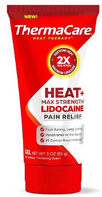 ThermaCare Heat + Max Strength 4% Lidocaine Gel, Dual Action Pain Relief