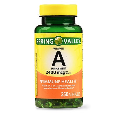 Spring Valley Vitamin A Softgels, 2400 mcg