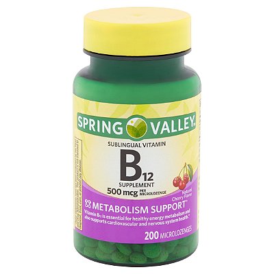 Spring Valley Natural Cherry Flavor B12 Supplement 500 mcg