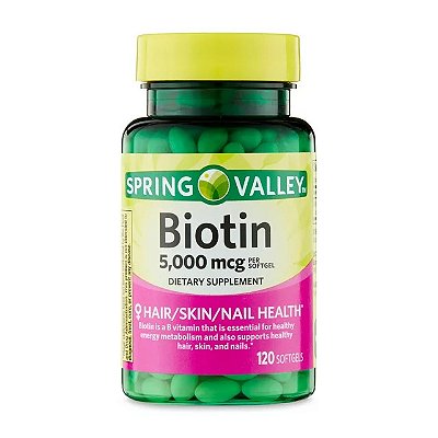 Spring Valley Biotin Softgels 5.000mcg
