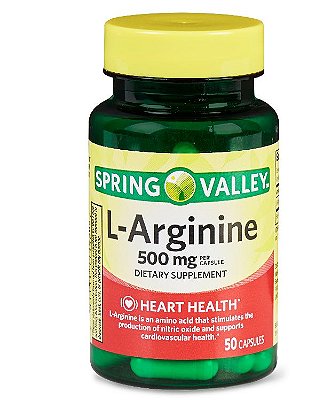 Spring Valley L-Arginine Capsules, 500 mg