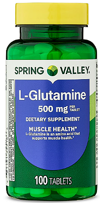 Spring Valley L-Glutamine Dietary Supplement Tablets for Muscle Health, 500 mg