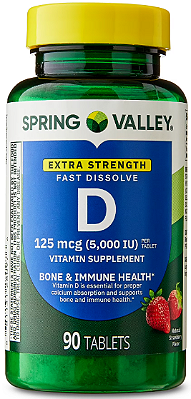 Spring Valley Extra Strength Vitamin D3, 125 mcg (5,000 IU)