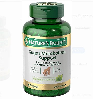 Natures Bounty Sugar Metabolism Support