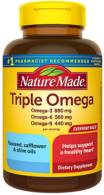 Nature Made Triple Omega 3-6-9 Two a Day Softgels