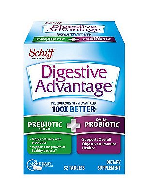 Schiff Digestive Advantage Prebiotic Fiber Plus Probiotic 