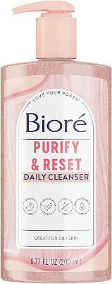 Bioré Rose Quartz + Charcoal Daily Purifying Cleanser