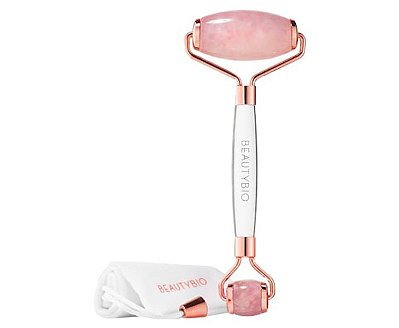 Beautybio Contouring + De-Puffing Rose Quartz Roller