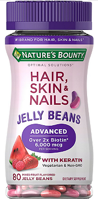 Nature's Bounty Hair Skin Nails 2X Biotin Jelly Beans