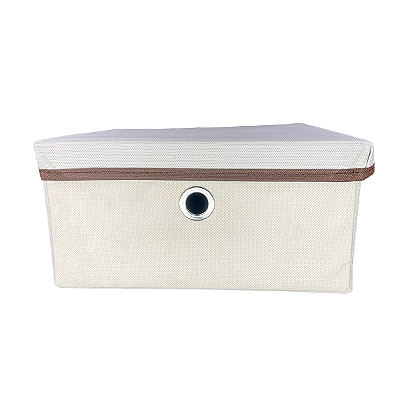 Caixa Organizadora Com Tampa Puxador Alça ou Ilhós Tamanho Médio